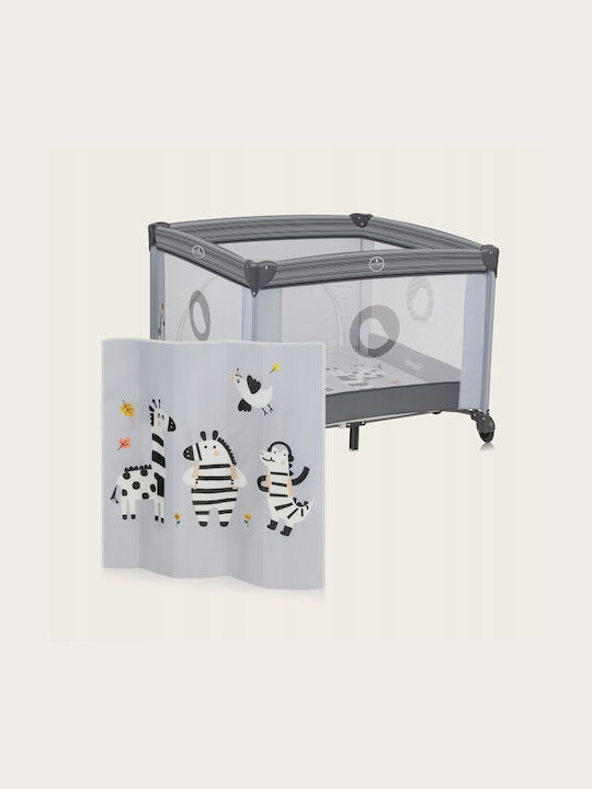 Lionelo Bonnie Кошара за игра с Матрак Gray Stone 100x100см