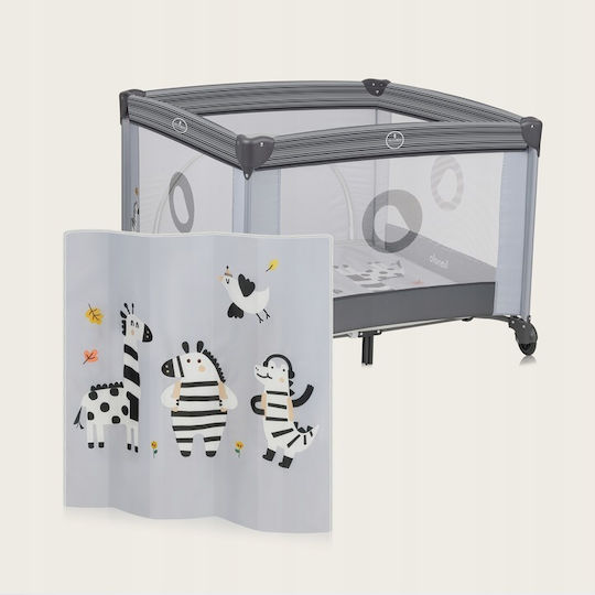Lionelo Bonnie Playpen with Mattress Gray Stone 100x100cm