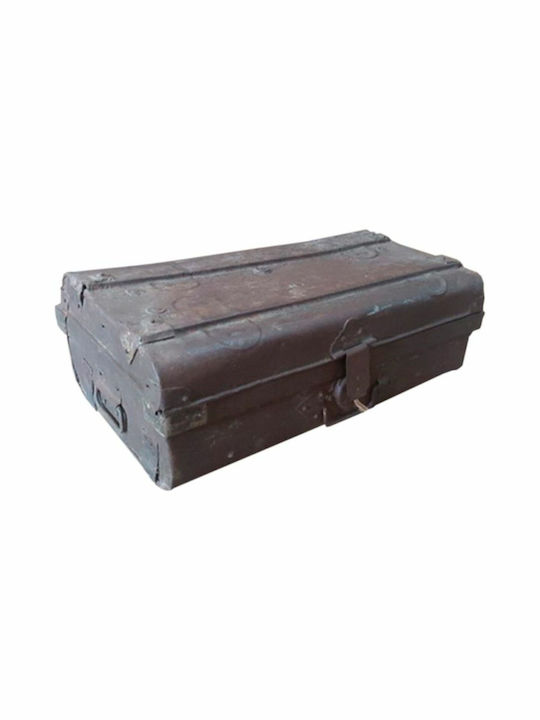 Decorative Trunk Alexandra House Living Brown Iron Craft Style 34 X 20 X 61 Cm