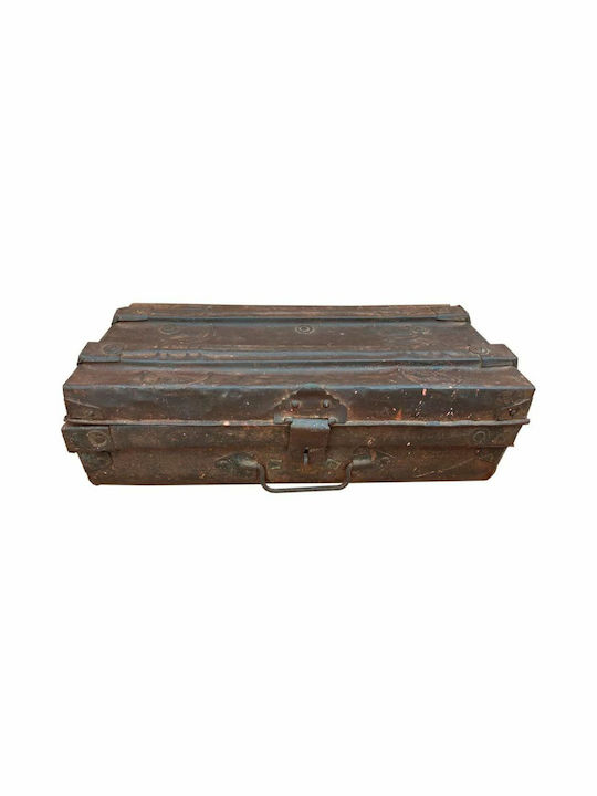 Decorative Trunk Alexandra House Living Brown Iron Craft Style 30 X 19 X 53 Cm