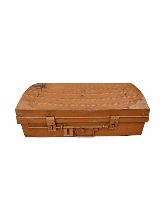 Decorative Trunk Alexandra House Living Brown Iron Craft Style 34 X 19 X 63 Cm