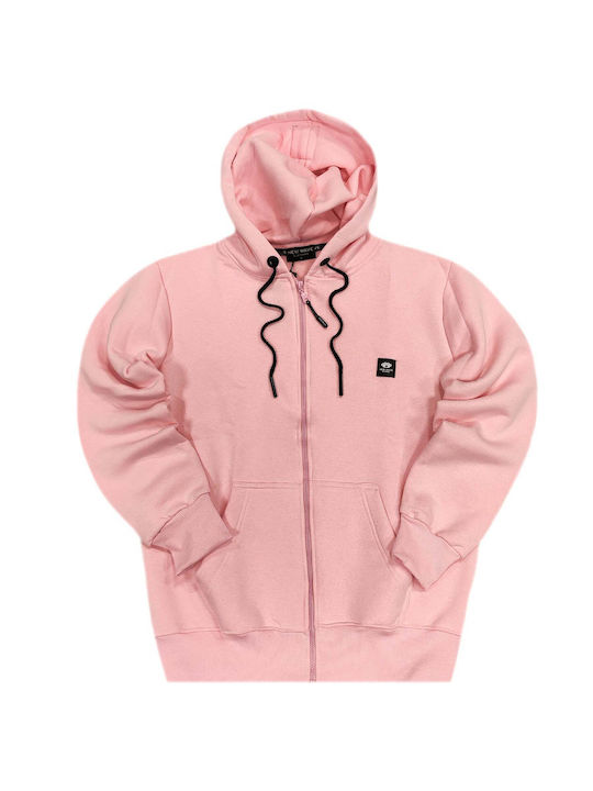 New Wave Men's Sweatshirt Jacket Pink