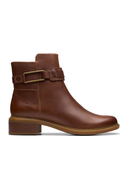 Maye Leder Stiefeletten Damen Braun