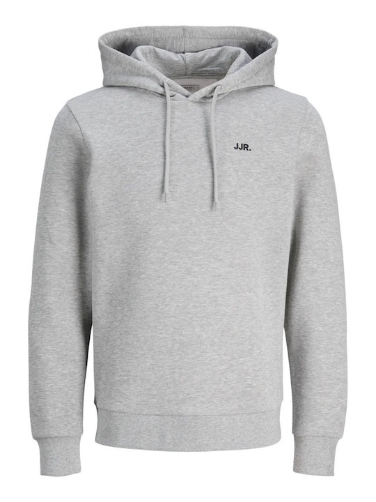 Φούτερ με Κουκούλα Light Grey Melange