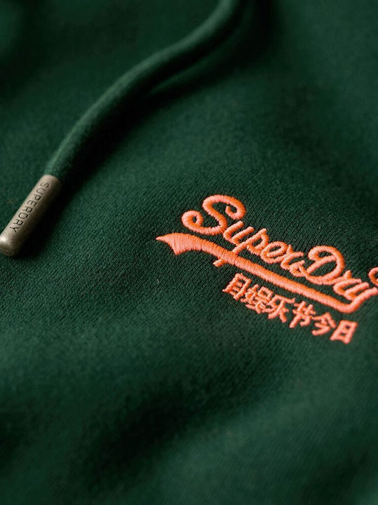 D1 Ovin Sweatshirt with Hood Enamel Green