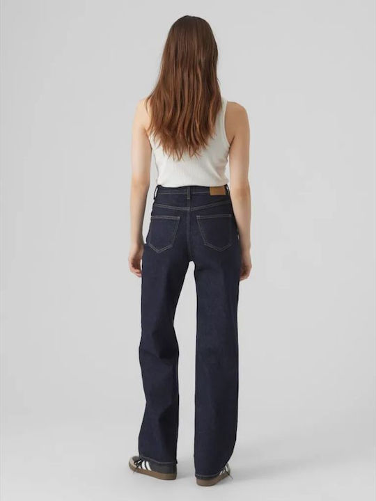 Vero Moda Women's Jean Trousers in Wide Line Dark Blue