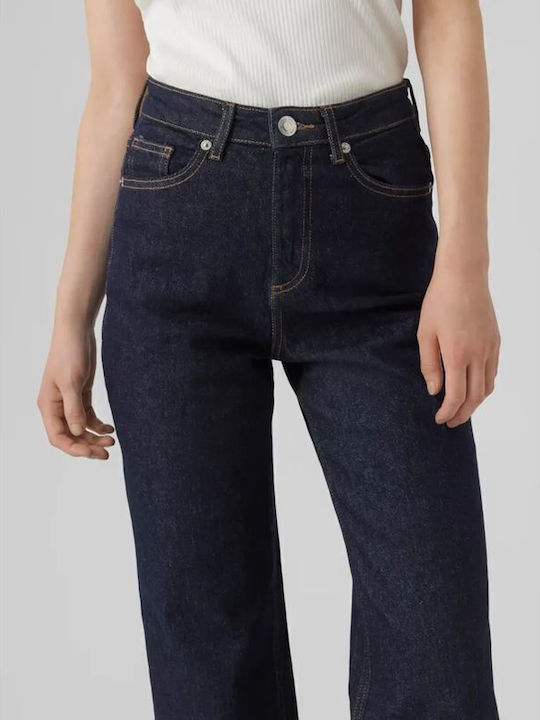 Γυναικείο Jean Παντελόνι σε Wide Γραμμή Dark Blue