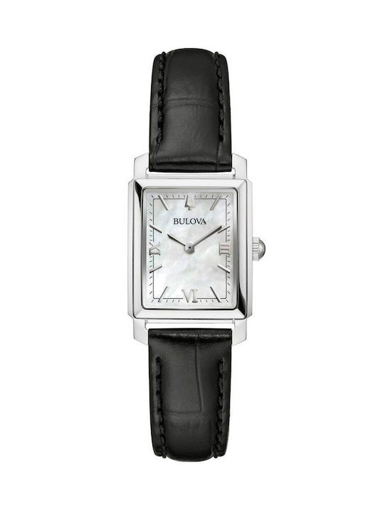 Bulova Sutton Ρολόι με Μαύρο Δερμάτινο Λουράκι 96L330