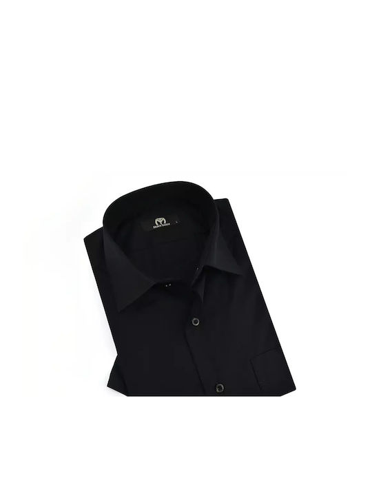 Makis Tselios Fashion Men's Shirt Short Sleeve Black