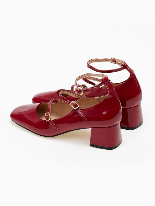 Issue Fashion Pantofi cu toc Burgundy