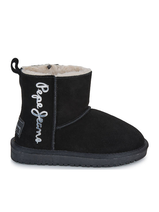 Leder Kinderstiefel Schwarz