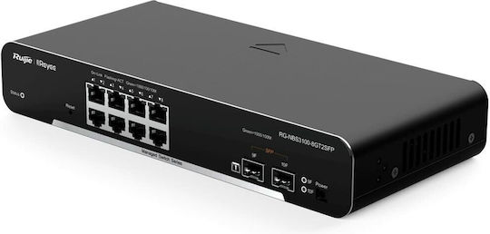 Ruijie RG-NBS3100-8GT2SFP v1 Managed L2 Switch με 8 Θύρες Gigabit (1Gbps) Ethernet και 2 SFP Θύρες