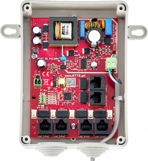 Atte Power IPB-5-10A-S4 Unmanaged L2 PoE+ Switch με 6 Θύρες Ethernet