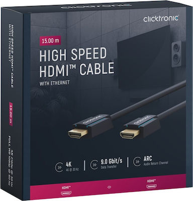 Clicktronic HDMI 1.4 Cable HDMI male - HDMI male 15m Blue