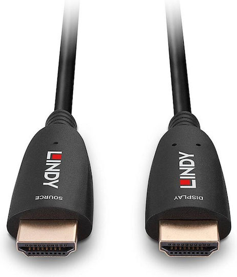 Lindy HDMI 2.1 Ultra High Speed 48Gbps 4K 120Hz HDR VRR Cable HDMI male - HDMI male 30m Μαύρο
