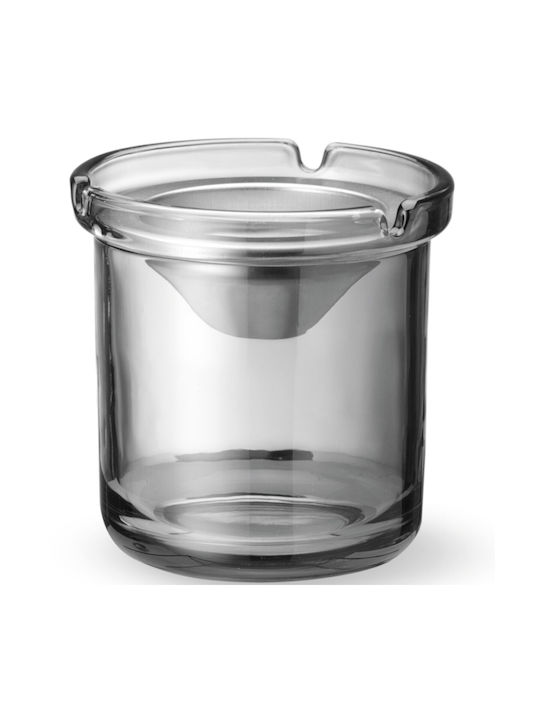 Glass Ashtray Steel Insert Diameter 98 X 99 Mm