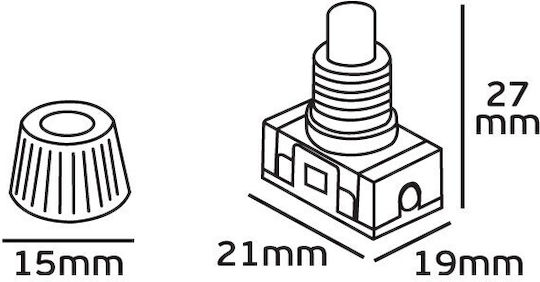 VK Lighting Schalter Druckknopf Weiß 1Stück