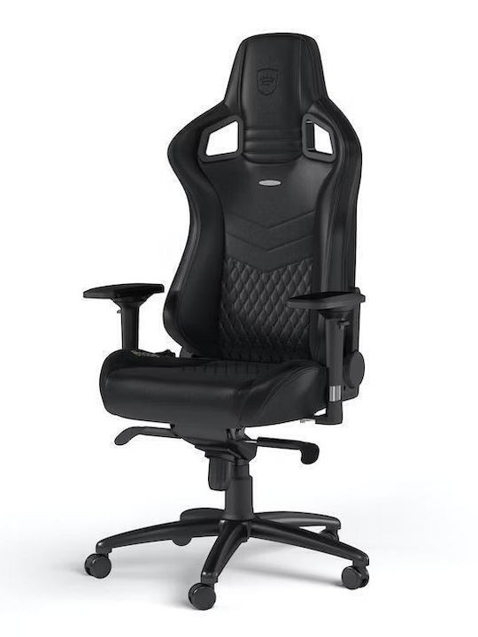 Noblechairs Epic Series Real Leather Gaming Chair – Black με Ρυθμιζόμενα Μπράτσα Μαύρη