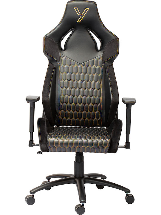 Yenkee YGC 110GD ONYX Scaun Gaming Din piele ecologică cu Brațe Reglabile Neagră