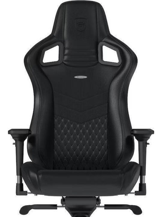 Noblechairs Epic Series Real Leather Gaming Chair – Black με Ρυθμιζόμενα Μπράτσα Μαύρη