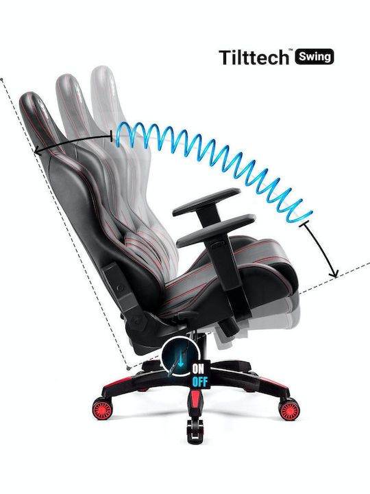 Diablo X-One 2.0 Normal Size Καρέκλα Gaming Δερματίνης με Ρυθμιζόμενα Μπράτσα Black / Red