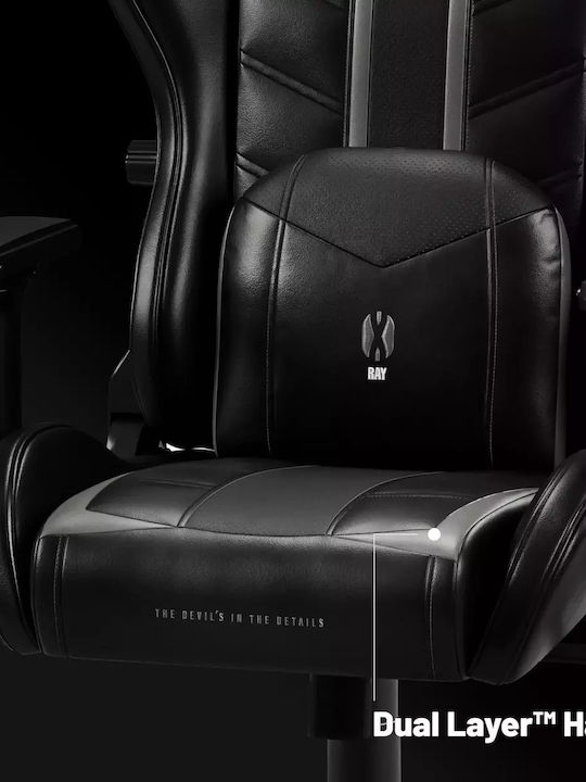 Diablo X-Ray 2.0 Normal Καρέκλα Gaming Δερματίνης με Ρυθμιζόμενα Μπράτσα Μαύρη
