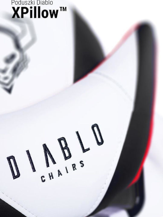 Diablo X-Ray 2.0 Normal Καρέκλα Gaming Δερματίνης με Ρυθμιζόμενα Μπράτσα Λευκό / Μαύρο
