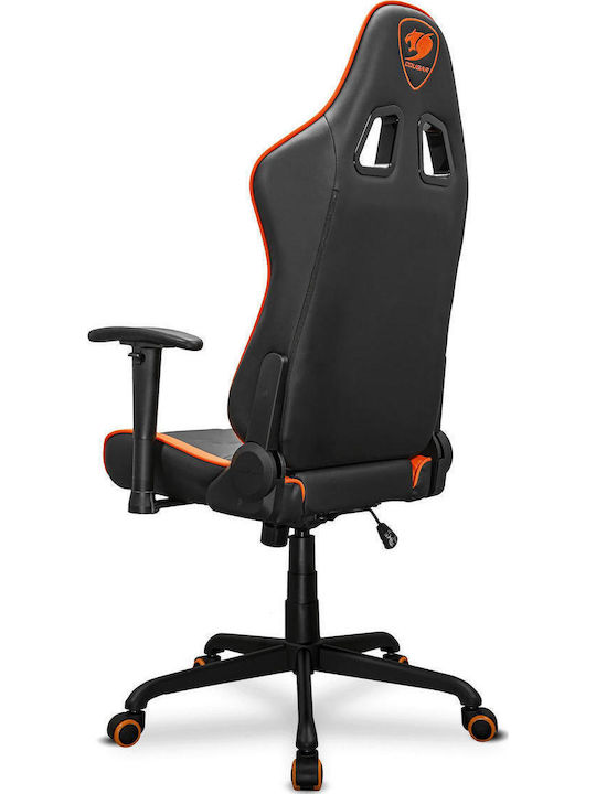 Cougar Armor Elite Artificial Leather Gaming Chair with Adjustable Arms Orange