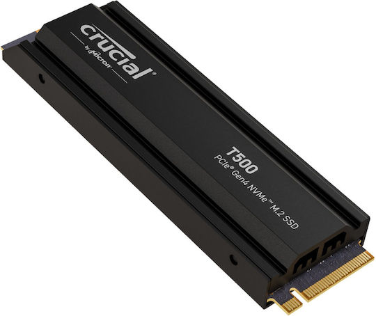 Crucial T500 SSD 4TB M.2 Type with PCI Express 4.0 Connection and Heatsink PS5 Compatible CT4000T500SSD5