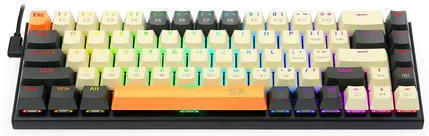Redragon K633CGO-RGB Ryze Гейминг Механична Клавиатура 75% с Червено по поръчка суичове и RGB подсветка (Английски US) Черен