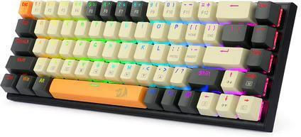 Redragon K633CGO-RGB Ryze Гейминг Механична Клавиатура 75% с Червено по поръчка суичове и RGB подсветка (Английски US) Черен