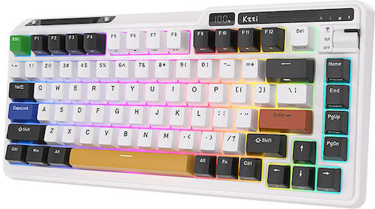 Royal Kludge K75 pro Drahtlos Gaming Mechanische Tastatur 75% mit Benutzerdefiniert Schaltern und RGB-Beleuchtung (Englisch US) Gray