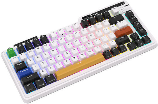 Royal Kludge K75 pro Fără fir Gaming Tastatură Mecanică 75% cu Personalizat comutatoare și iluminare RGB (Engleză US) Gri