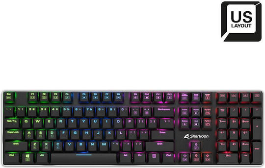 Sharkoon PureWriter RGB Gaming Mechanical Keyboard with Kailh Red switches and RGB lighting (English US) White