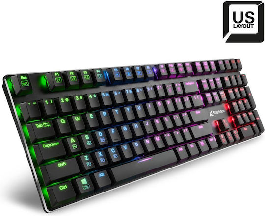 Sharkoon PureWriter RGB Gaming Mechanical Keyboard with Kailh Red switches and RGB lighting (English US) White