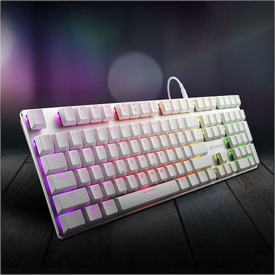 Sharkoon PureWriter RGB Gaming Mechanical Keyboard with Kailh Red switches and RGB lighting (English US) White