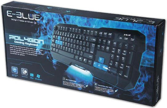 E-Blue Polygon Gaming Πληκτρολόγιο (Αγγλικό US)