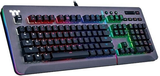 Thermaltake Level 20 Gaming Mechanical Keyboard with Cherry MX Blue switches and RGB lighting (English US) Titanium