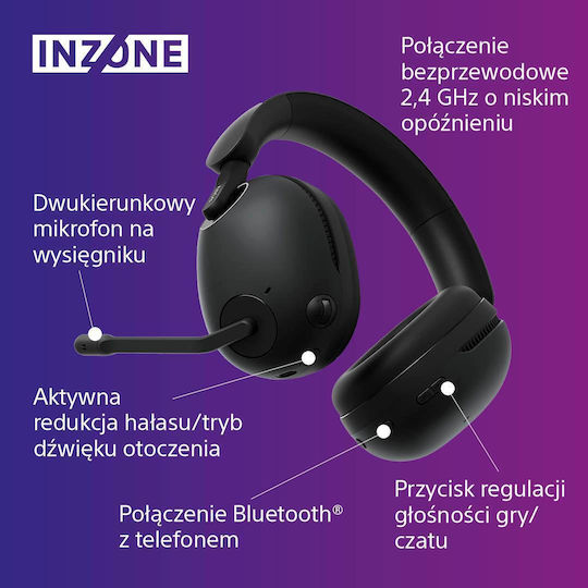 Sony INZONE H9 Wireless Over Ear Gaming Headset with Bluetooth Connectivity for PS4