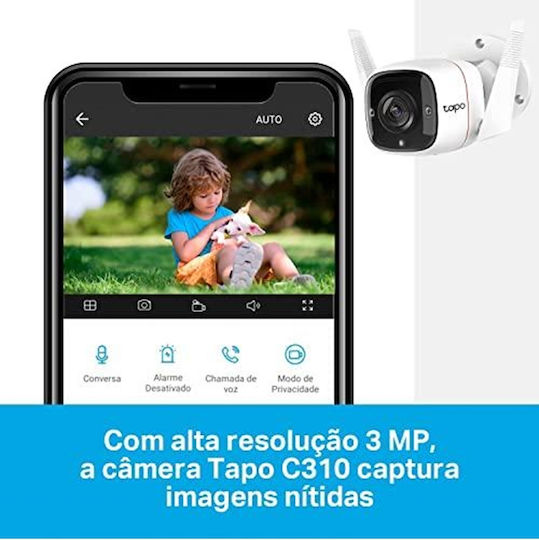 TP-LINK Tapo C310 v1 IP Κάμερα Παρακολούθησης Wi-Fi Full HD+ 3MP Αδιάβροχη με Αμφίδρομη Επικοινωνία