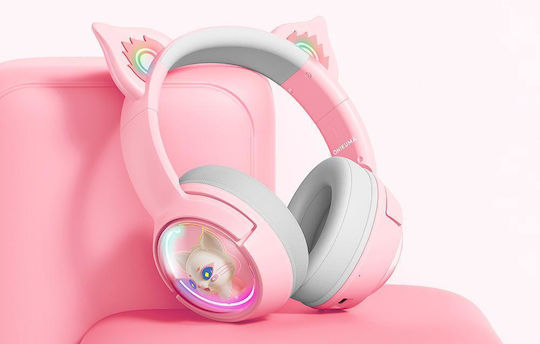 Onikuma B5 Wireless Over Ear Gaming Headset with Connection Bluetooth Pink