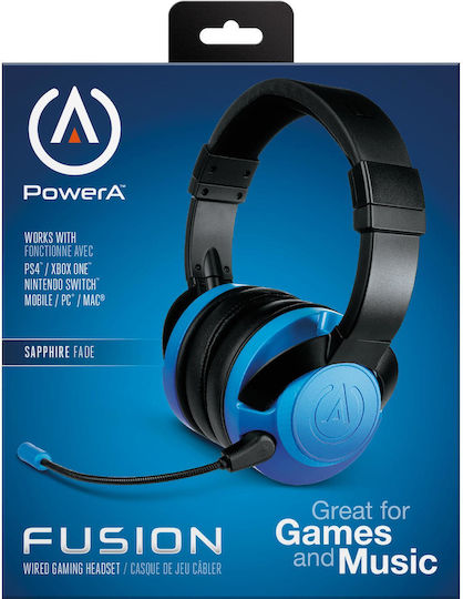 PowerA Fusion On Ear Gaming Headset με σύνδεση 3.5mm Sapphire Fade