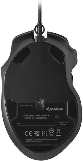 Sharkoon Force 3 Gaming Ποντίκι 12800 DPI Μαύρο