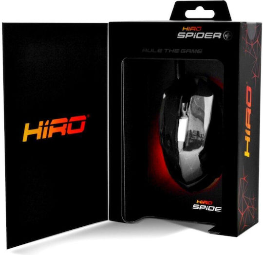 Hiro Spider+ Gaming Ποντίκι 5000 DPI Γκρι