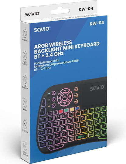 Savio KW-04 Wireless Keyboard with Touchpad English US