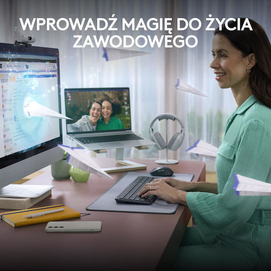 Logitech Signature Slim Ασύρματο Πληκτρολόγιο Αγγλικό US Γκρι