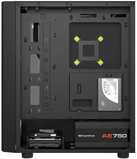 Darkflash DK360 Gaming Midi Tower Computer Case with Side Window Black