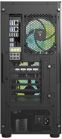 Darkflash DK360 Gaming Midi Tower Computer Case with Side Window Black