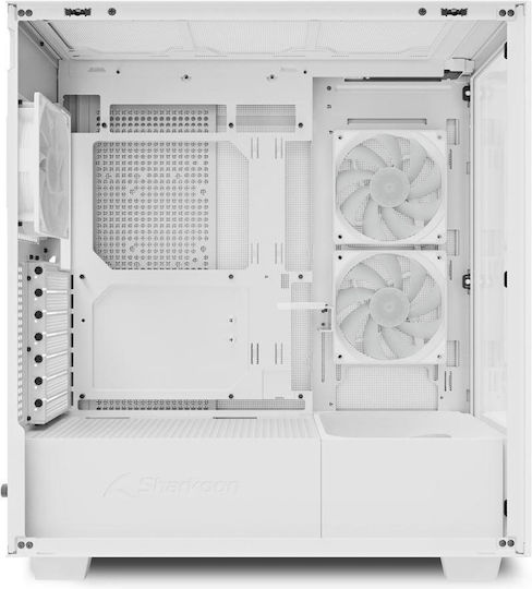 Sharkoon Rebel C60 RGB Gaming Midi Tower Computer Case with Side Window White