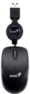 Genius Mini Retrack Wired Mini Mouse Black